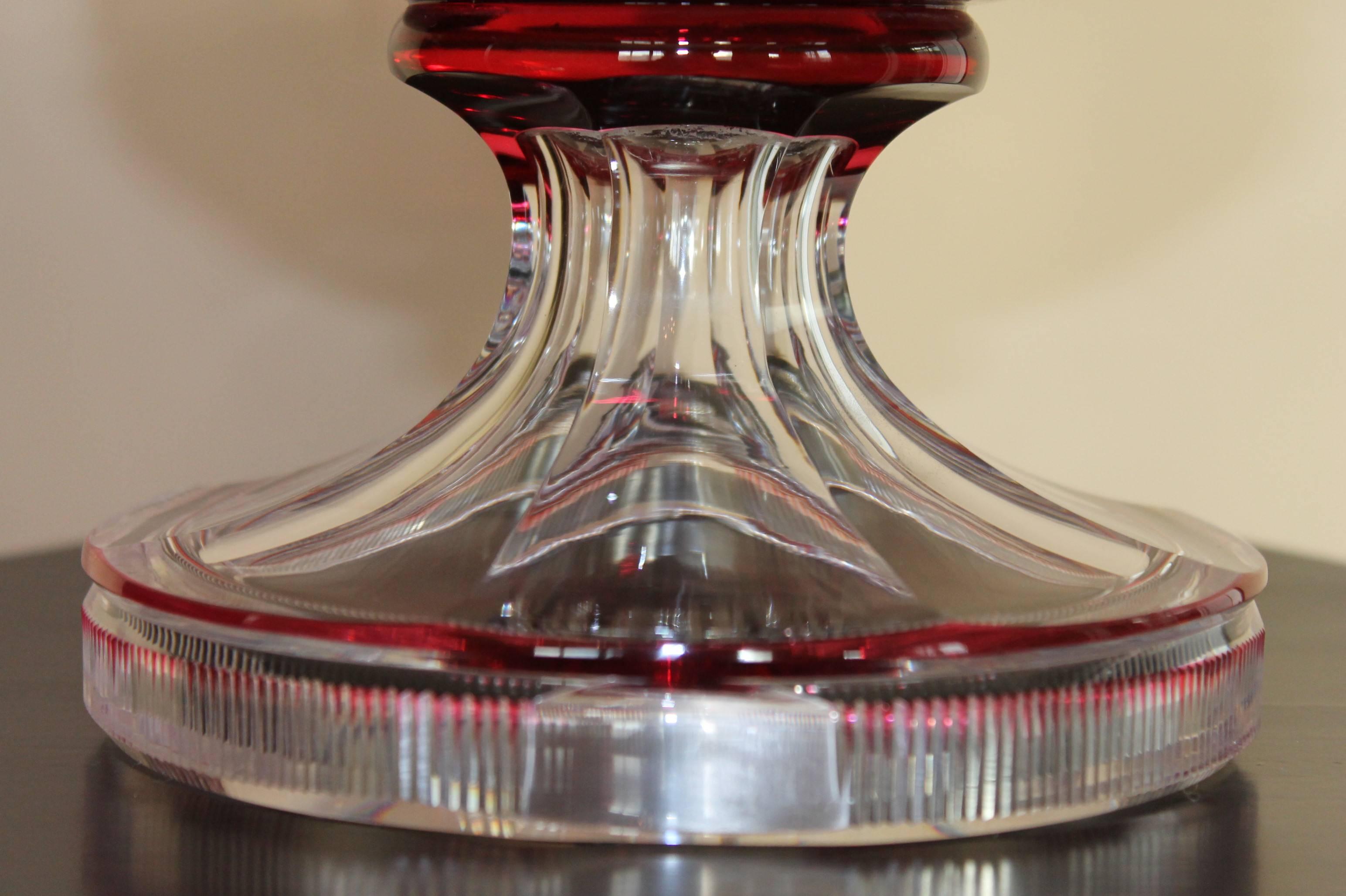 Huge and Rare VSL Red Crystal Vase 4
