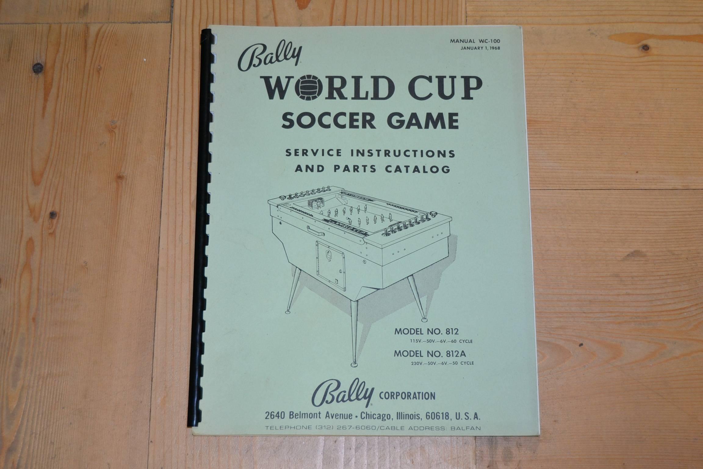 American Bally 1968, World Cup Soccer Game Table For Sale