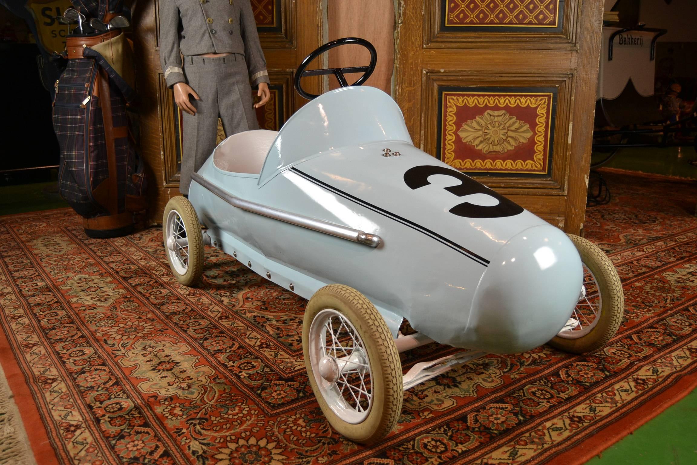 Belgian Exceptional Big Racer Pedal Car For Sale