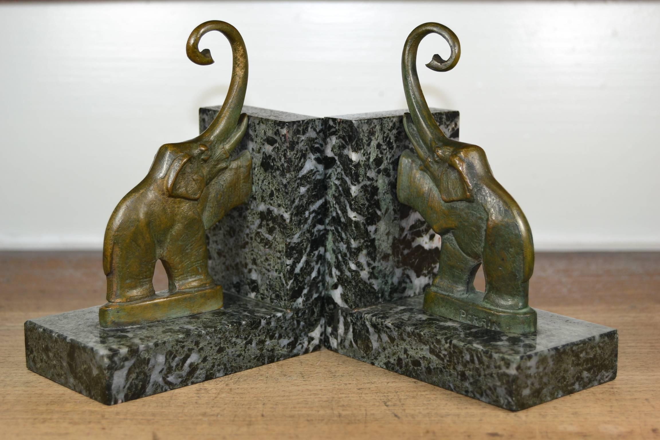 20th Century French, Art Deco Elephant Bookends