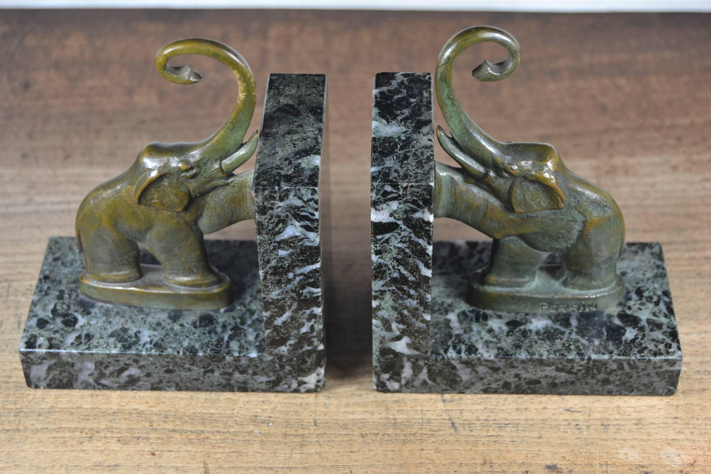 French, Art Deco Elephant Bookends 5