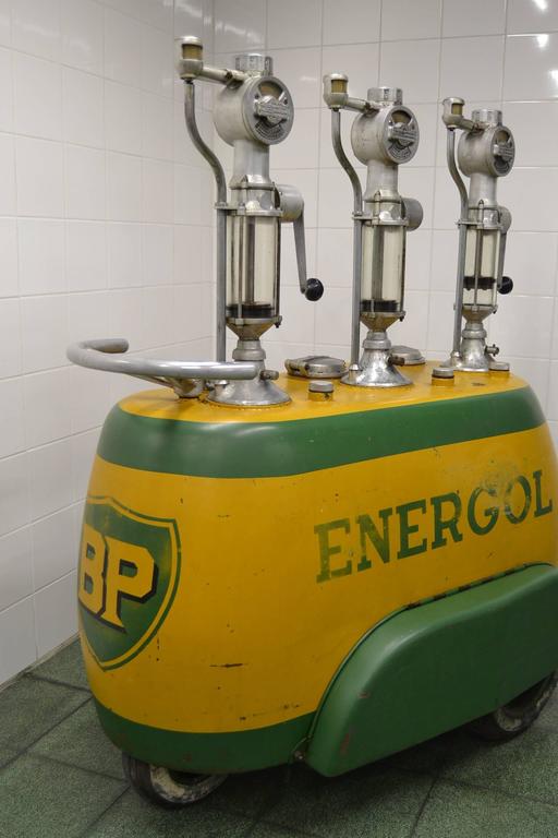1950 BP Energol Triple Oil Distributor For Sale at 1stdibs
