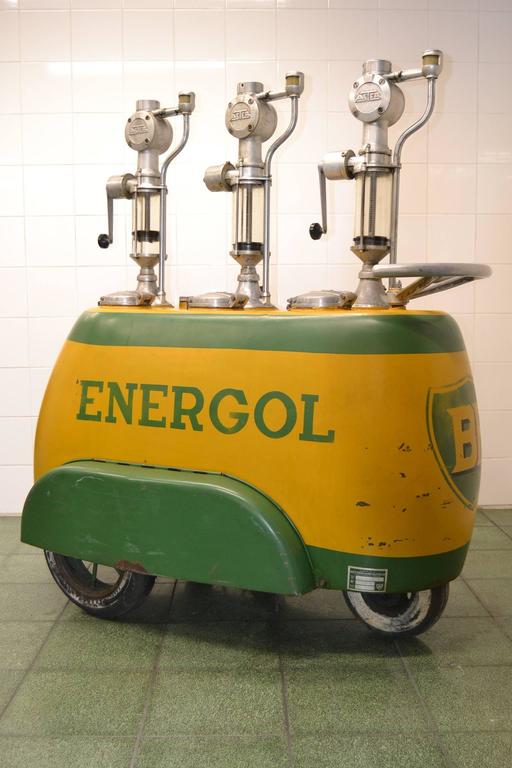 1950 BP Energol Triple Oil Distributor For Sale at 1stdibs