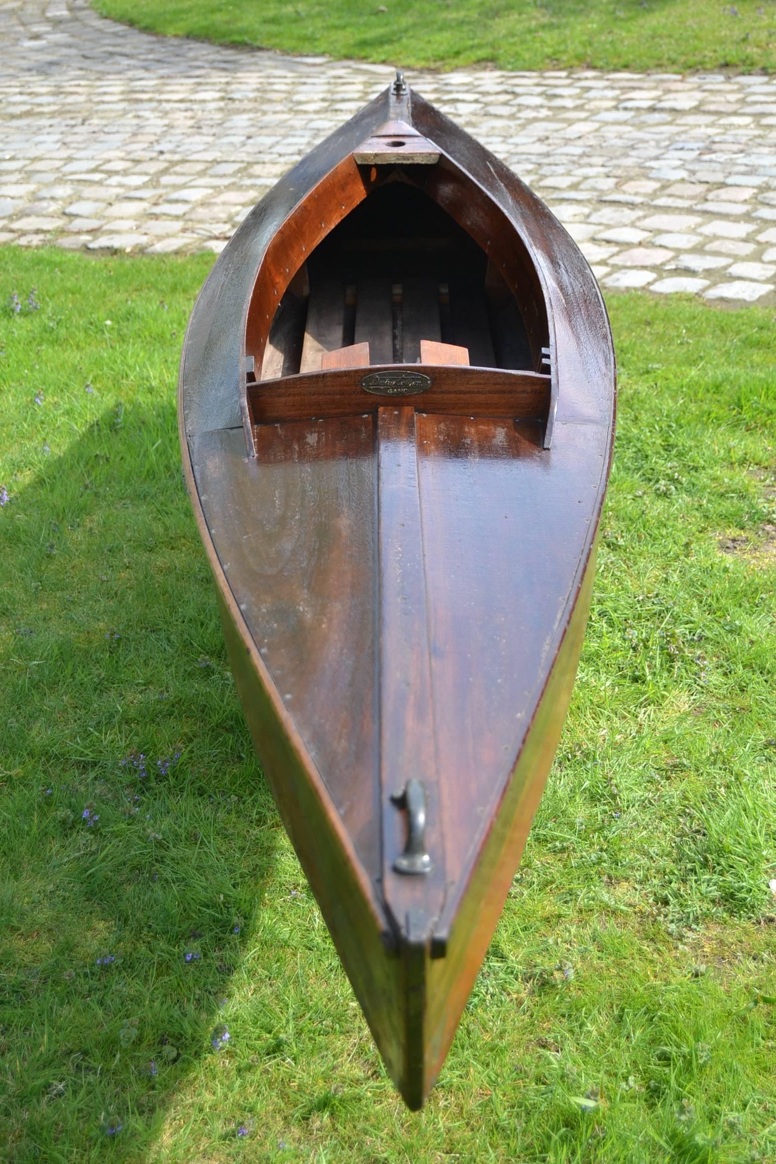 old wooden canoe