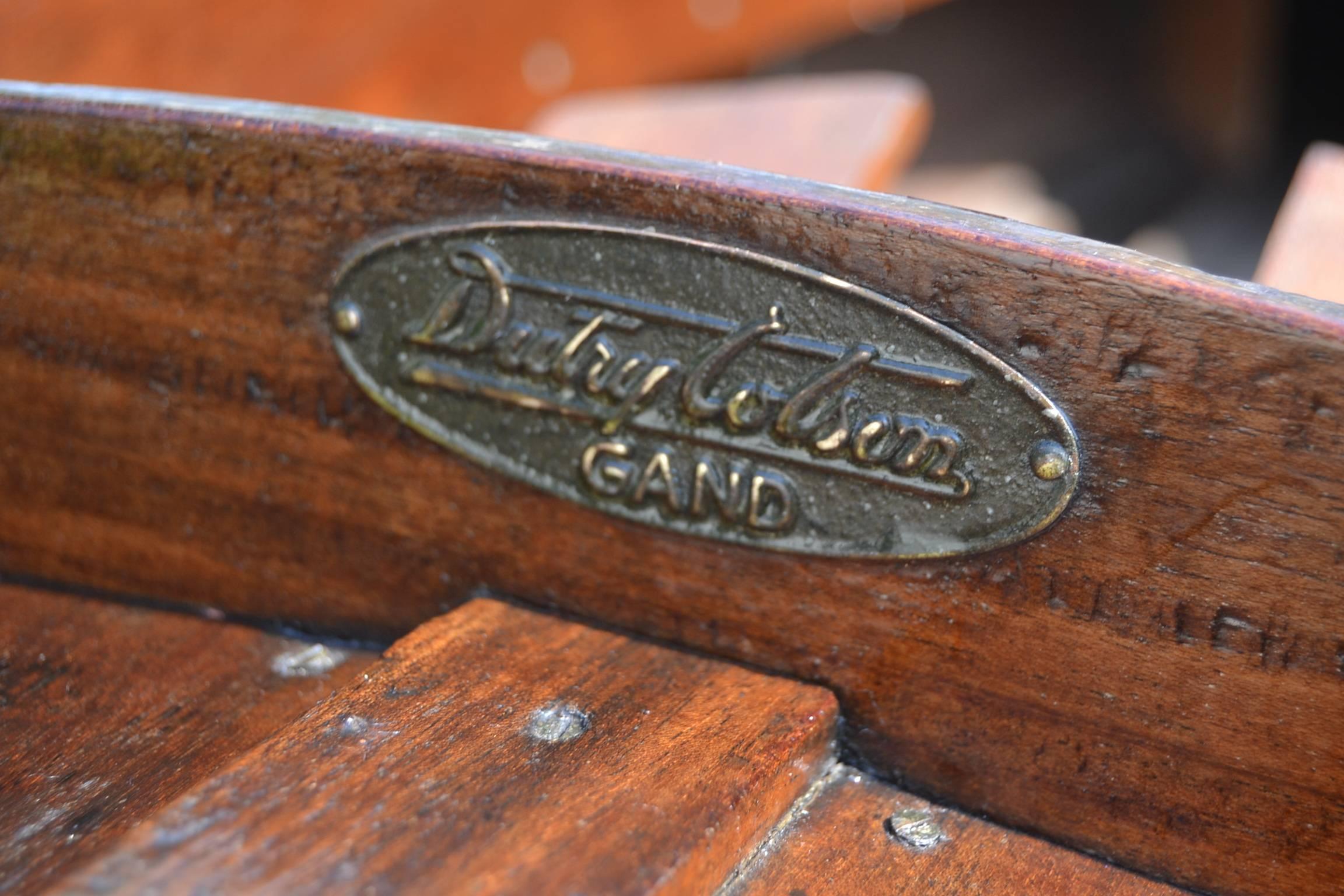vintage wooden canoe