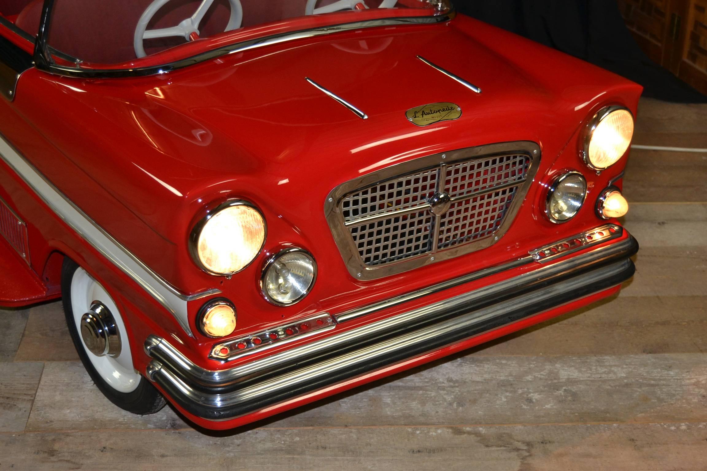 L'Autopède metal Carousel Dodge Car 1960s 3