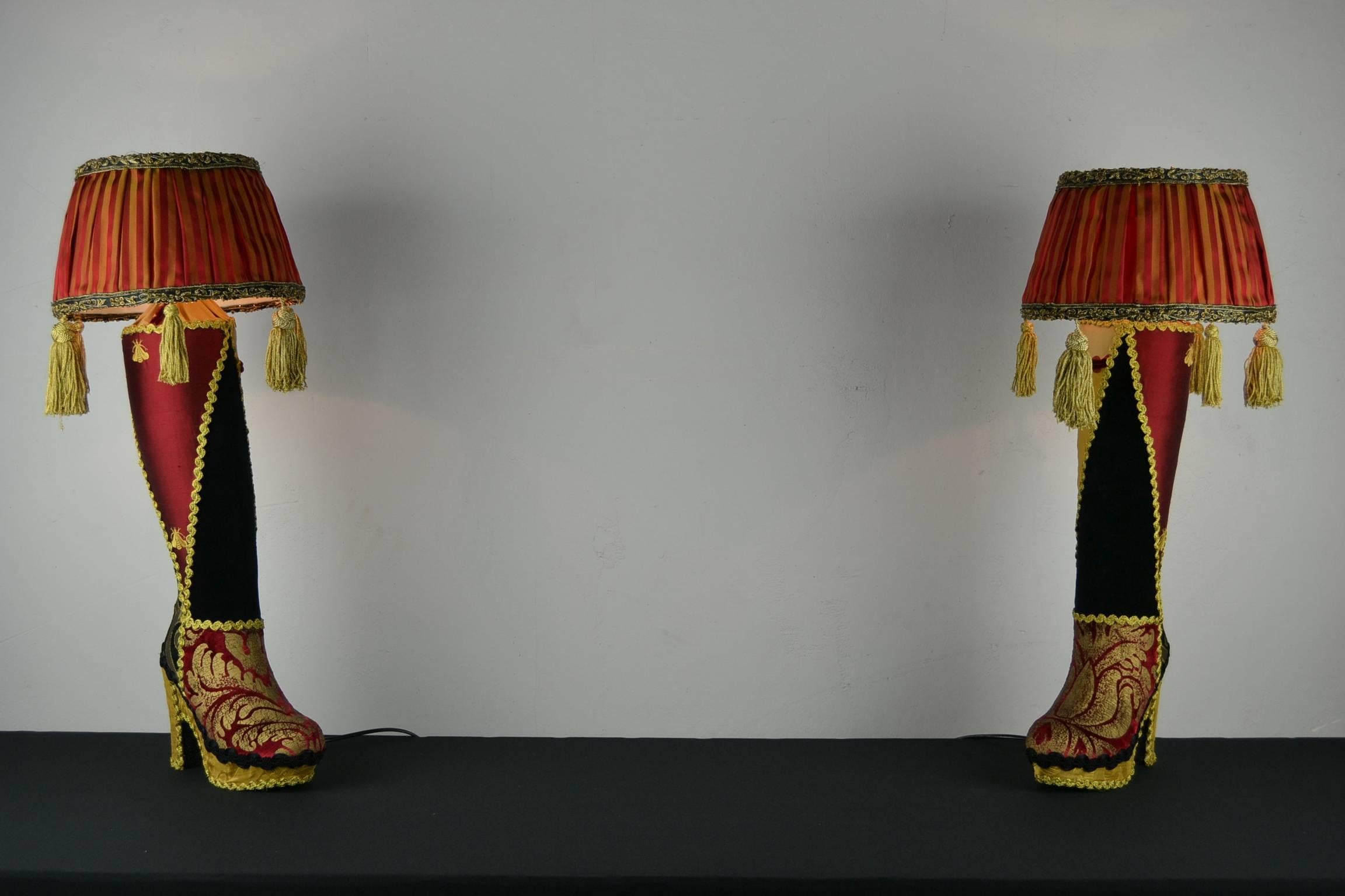 Handmade High Heel Boots Table Lamps 2