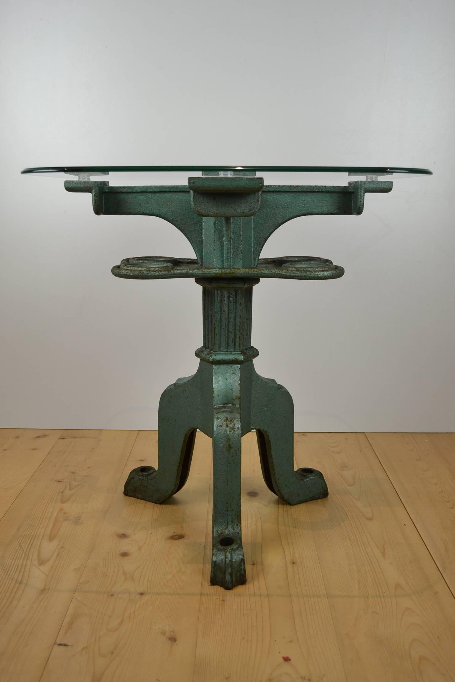Industrial Base Side Table, circa 1930 2