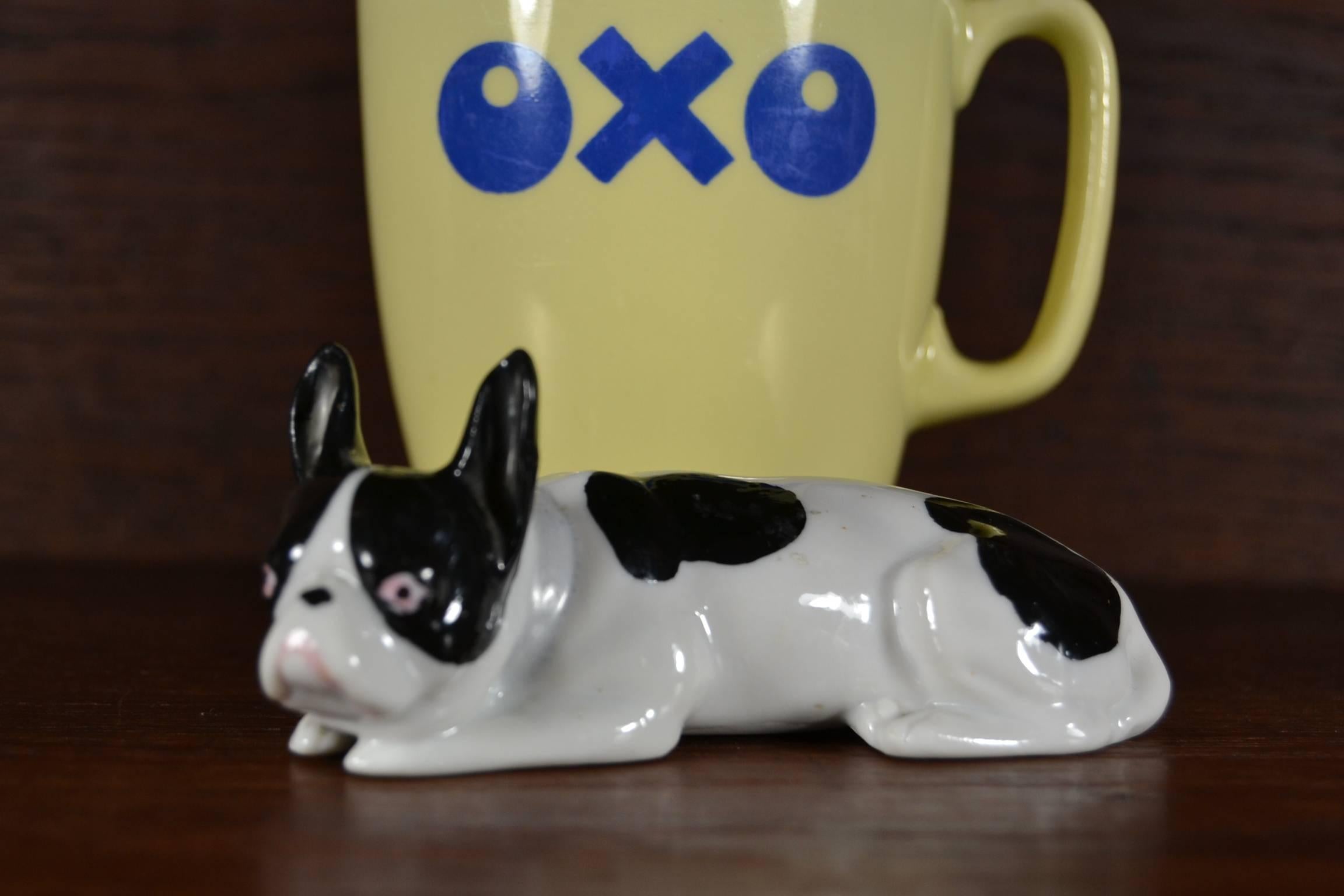 German Porcelain French Bulldog Family, Early 20th Century 1