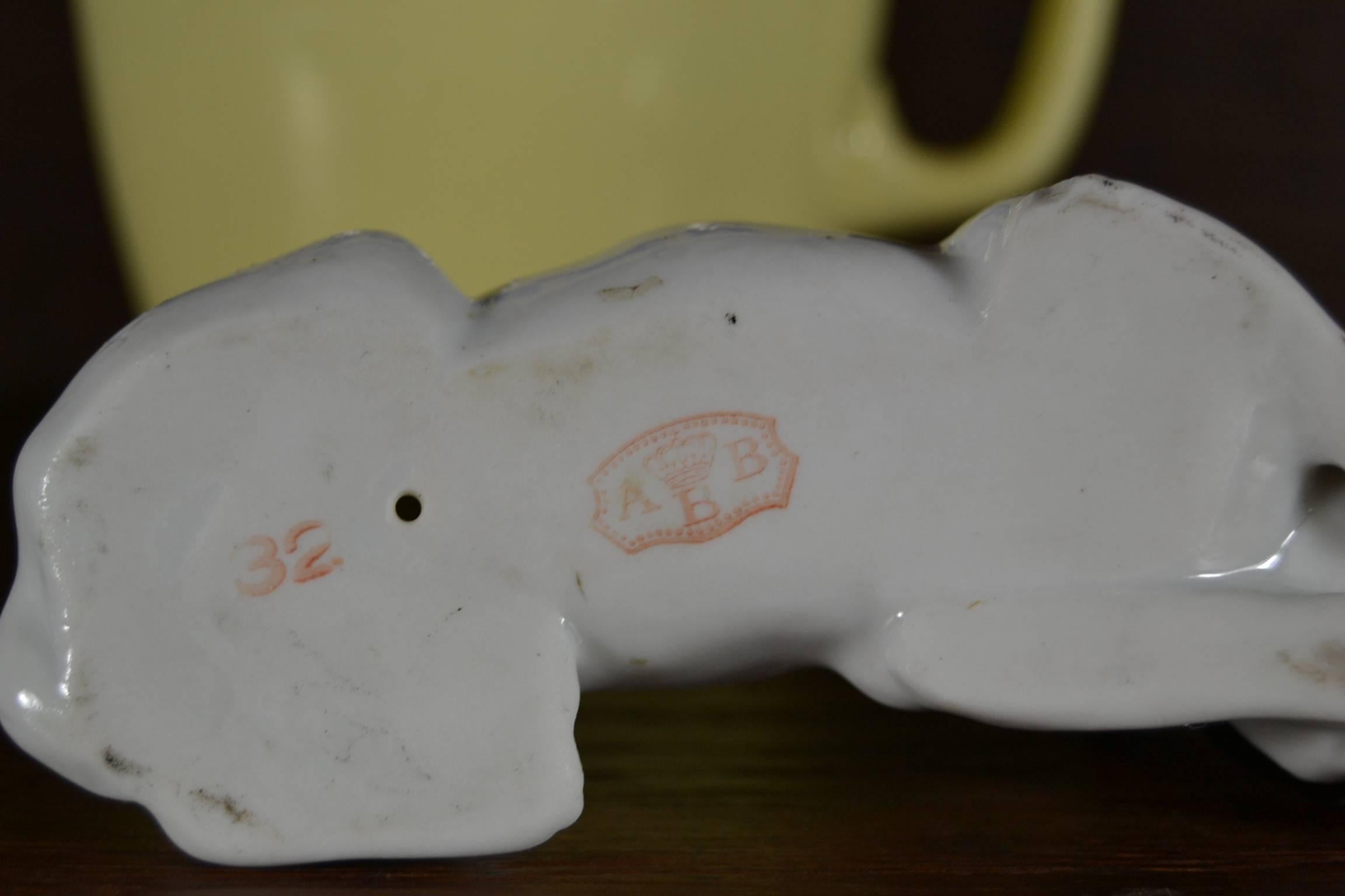 German Porcelain French Bulldog Family, Early 20th Century 2