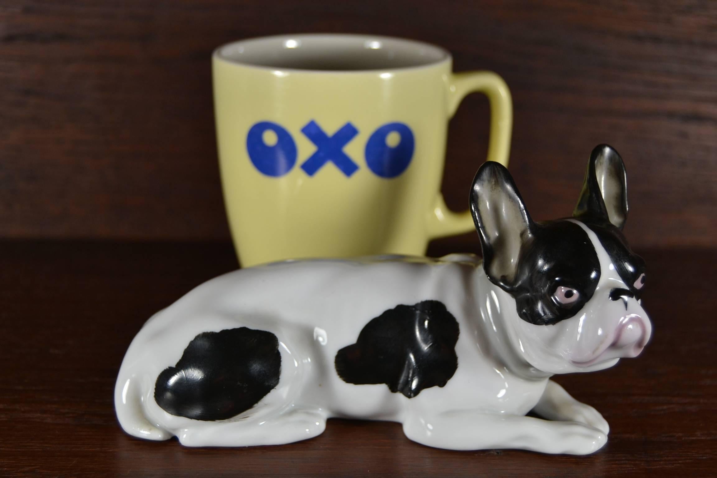 German Porcelain French Bulldog Family, Early 20th Century 3