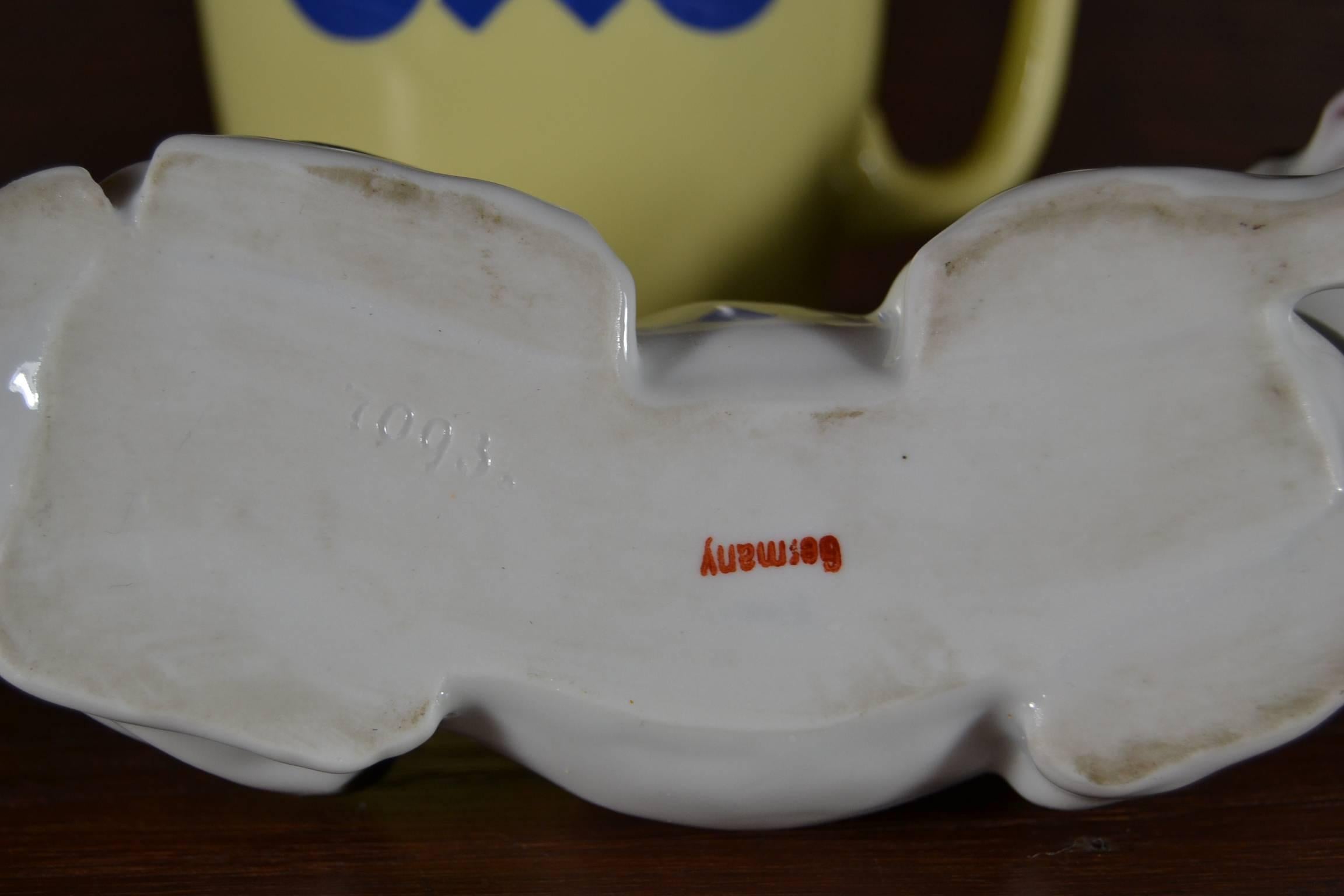 German Porcelain French Bulldog Family, Early 20th Century 4