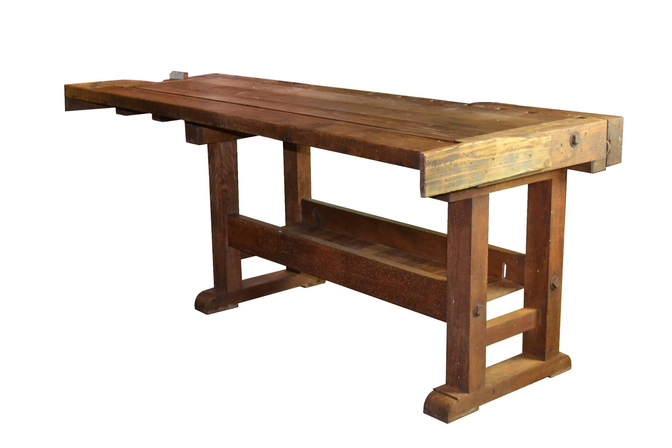 Antique Workbench, Console Table, Industrial Table 2