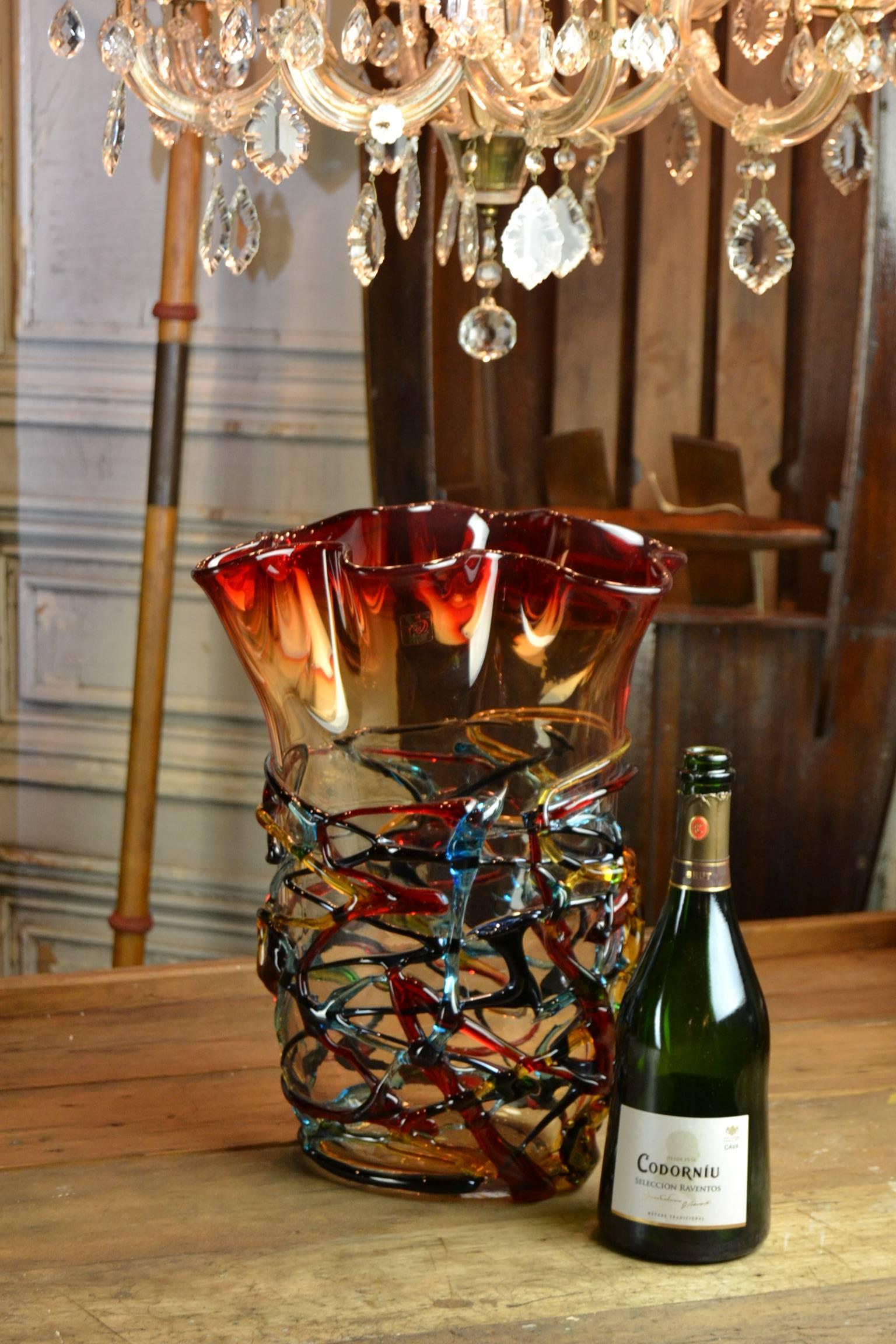 Murano Glass Art Vase by Costantini 1
