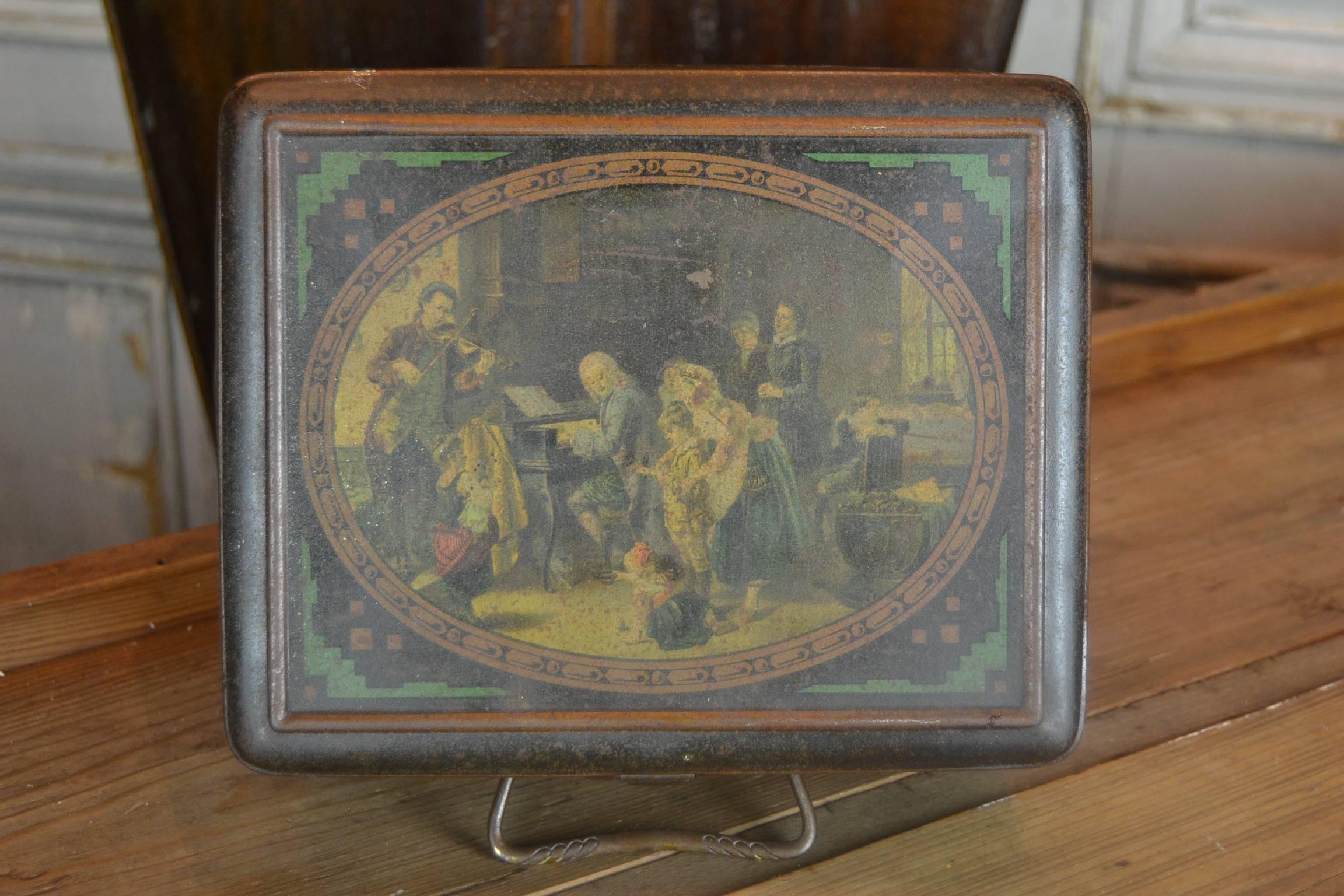 Tin Box with Music Scenes Dutch Golden Age 3