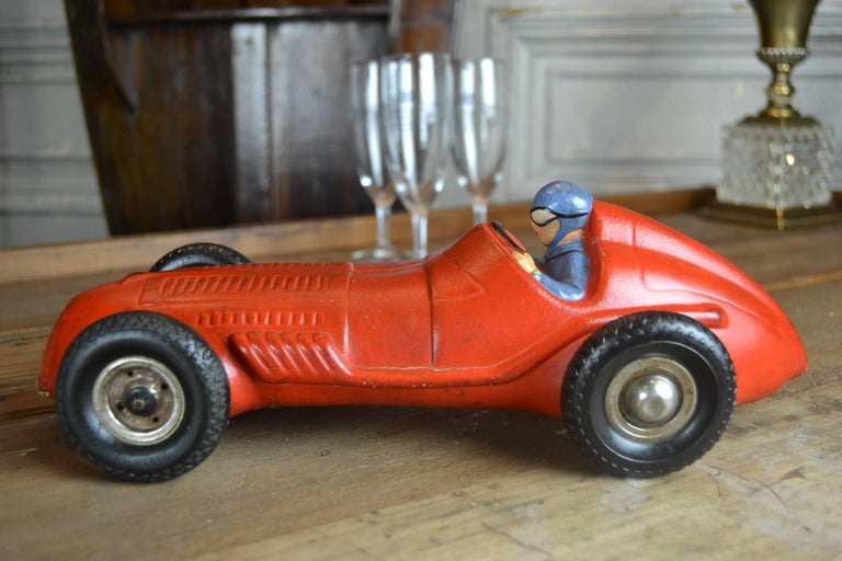 Red Racer Car Model, Racer Toy, thick heavy Rubber , 1940s at 1stDibs ...