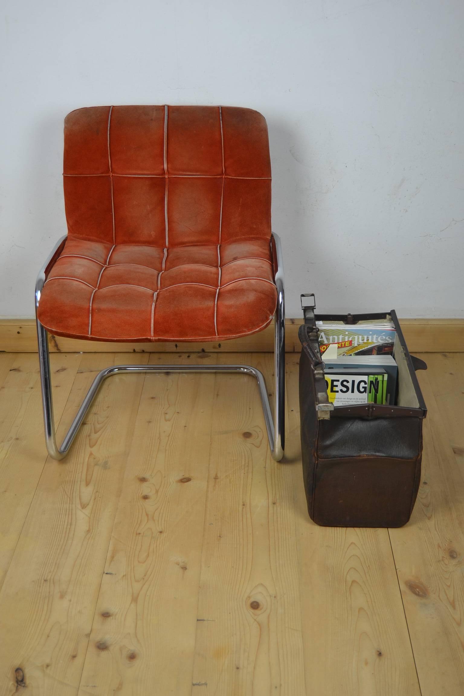 Antique Leather Doctor's Bag In Good Condition In Retie, BE