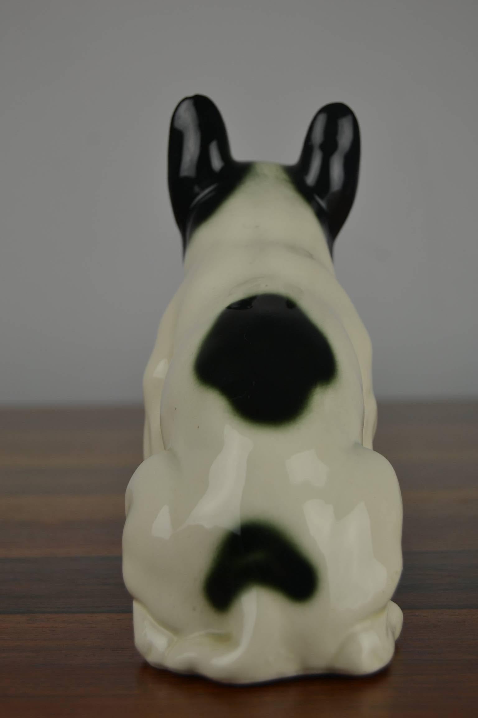 Art Deco 1930s German Porcelain French Bulldog Figurine