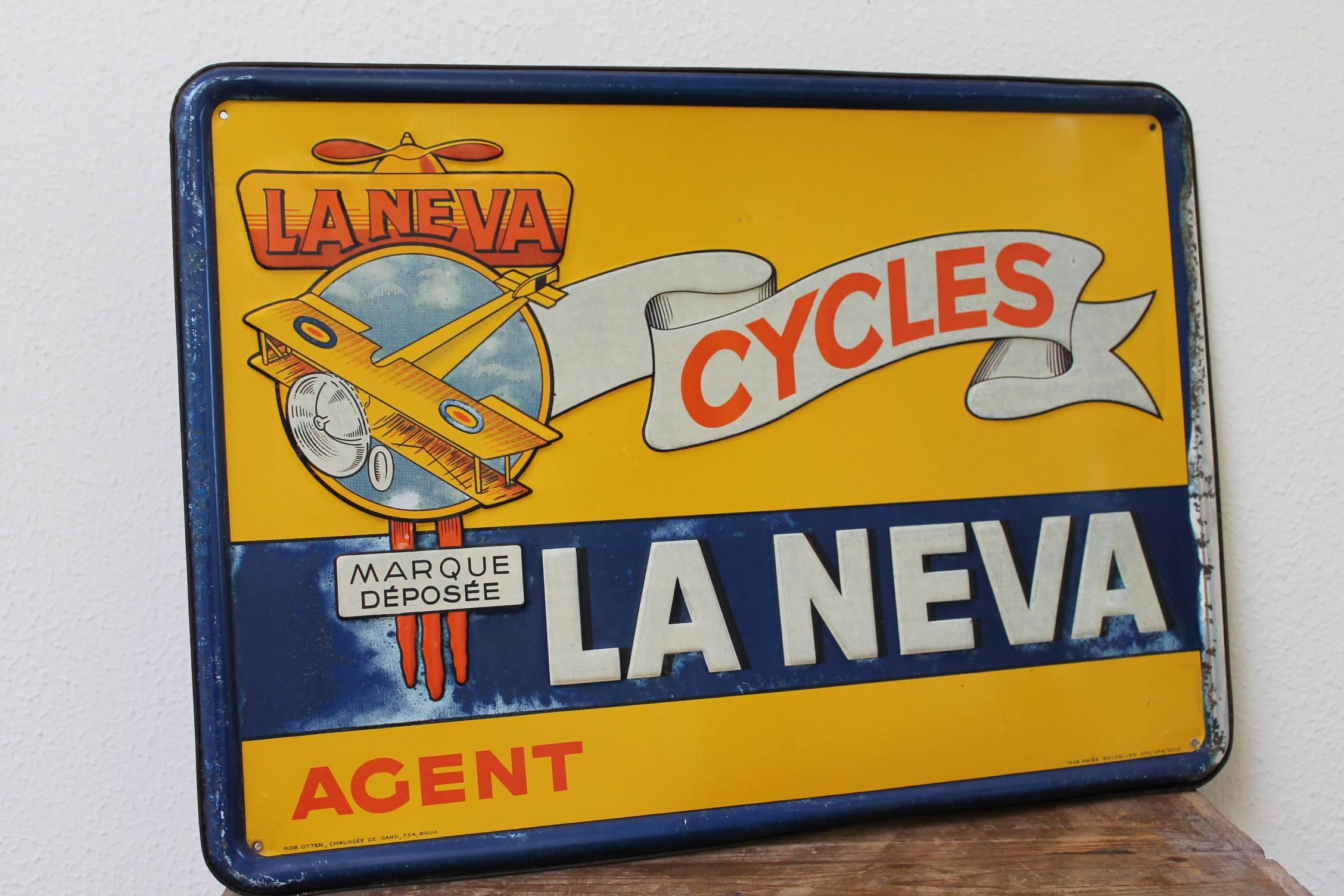 1948 Tin Publicity Sign for La Neva Cycles 3
