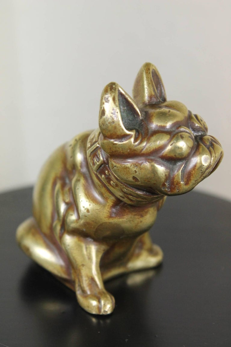 Early 20th Century Brass French Bulldog Figurine at 1stDibs brass