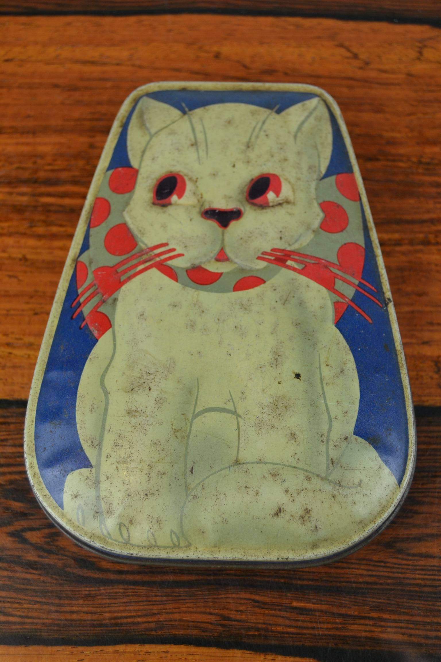 Horner Toffee Tin with Cat , England , 1930s  3