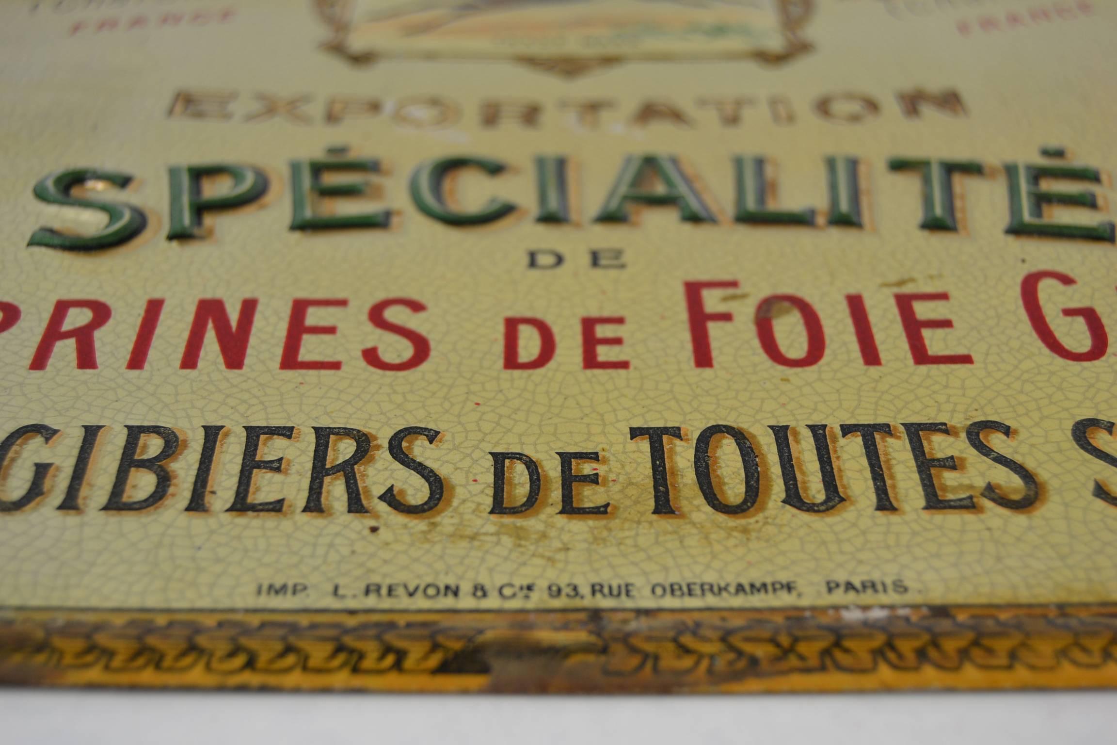 Early 20th Century French Advertising Sign Delicacy Shop Paris 2