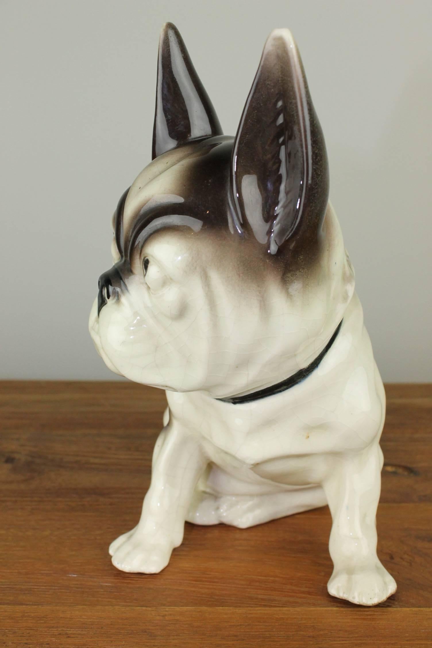 Art Deco  Porcelain French Bulldog Figurine , Germany  2