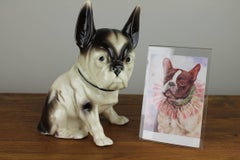 Art Deco  Porcelain French Bulldog Figurine , Germany