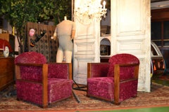 Art Deco Club Chairs, circa 1930, France