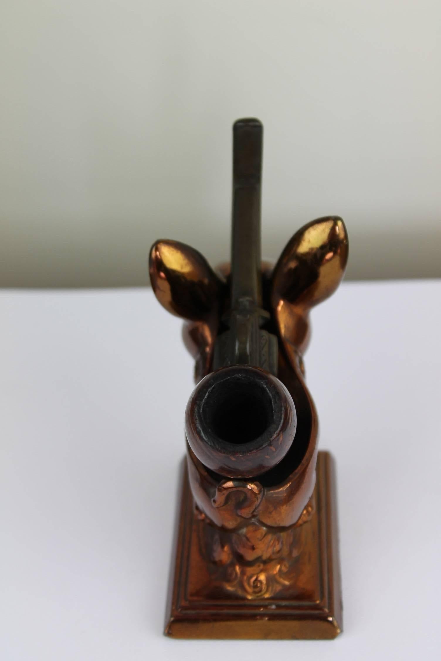 20th Century  Vintage French Smoking Gun Pipe with Removable Bowl 