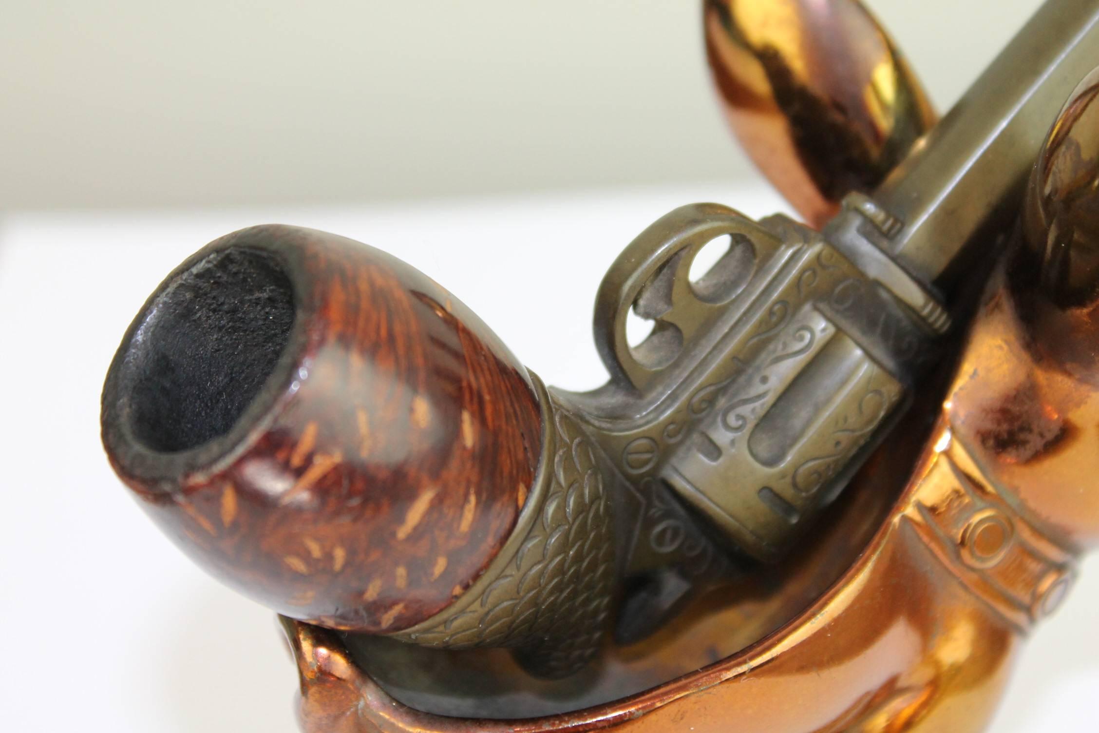 Vieille Pipe à Fumoir Française avec Bol Amovible 2