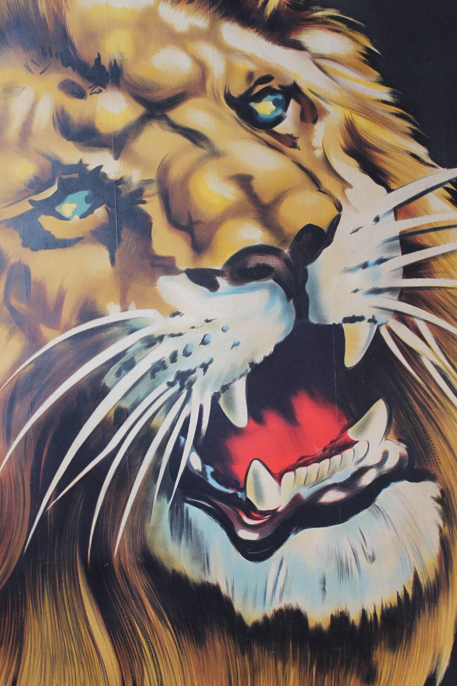 circus poster lion