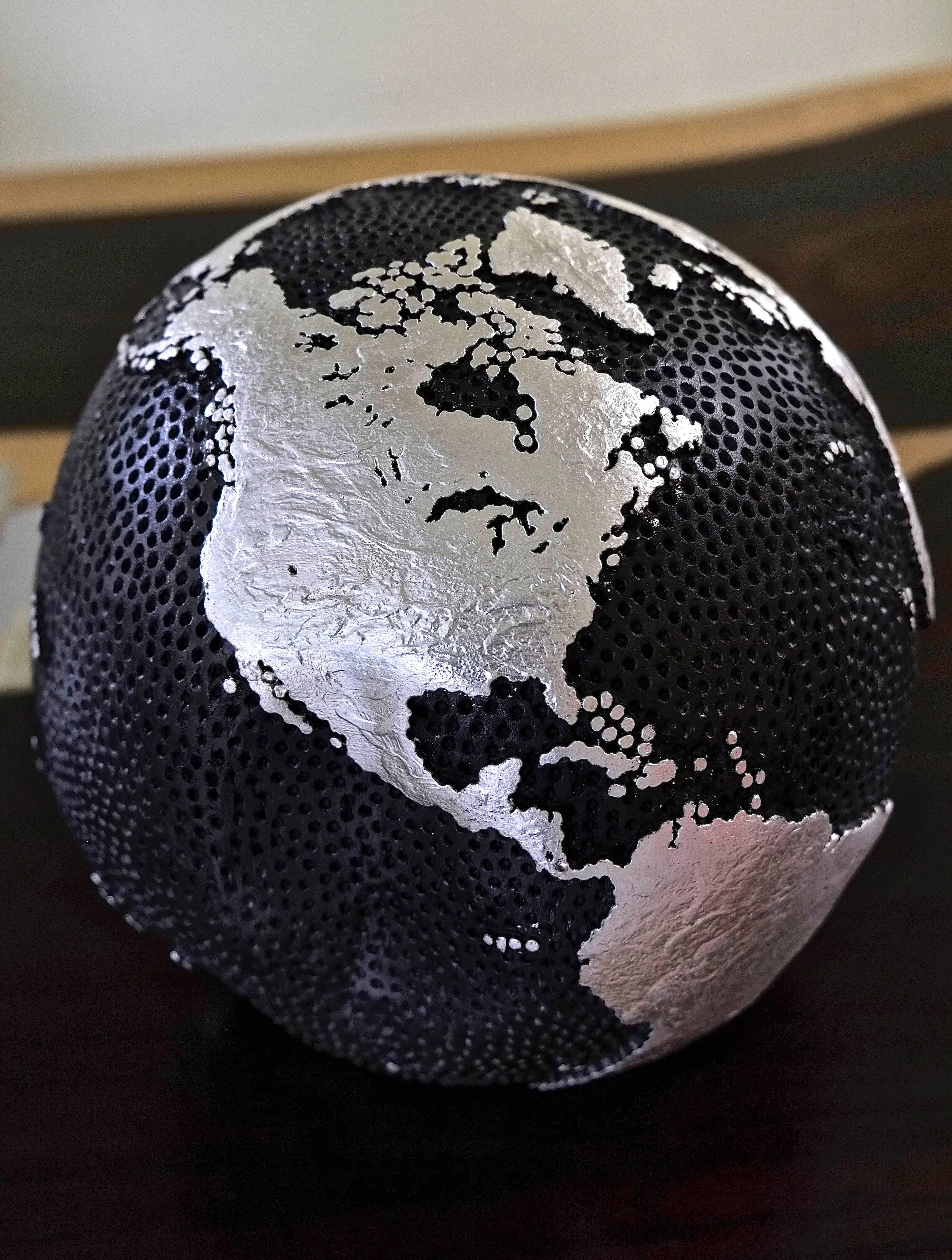 wooden globe stand