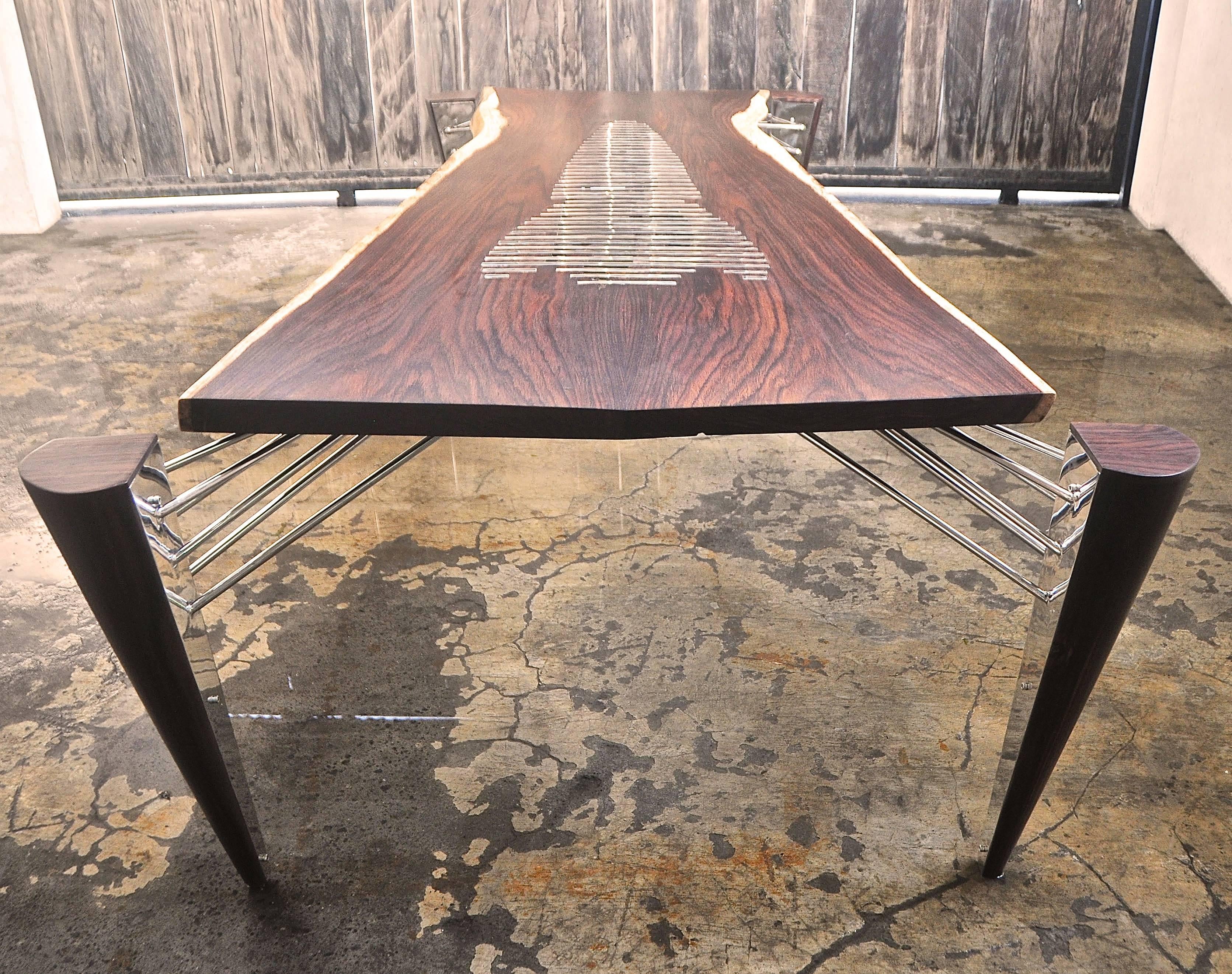 Hand-Crafted Rocket Table, Stamped: R  2015  Signed: Helgen Design