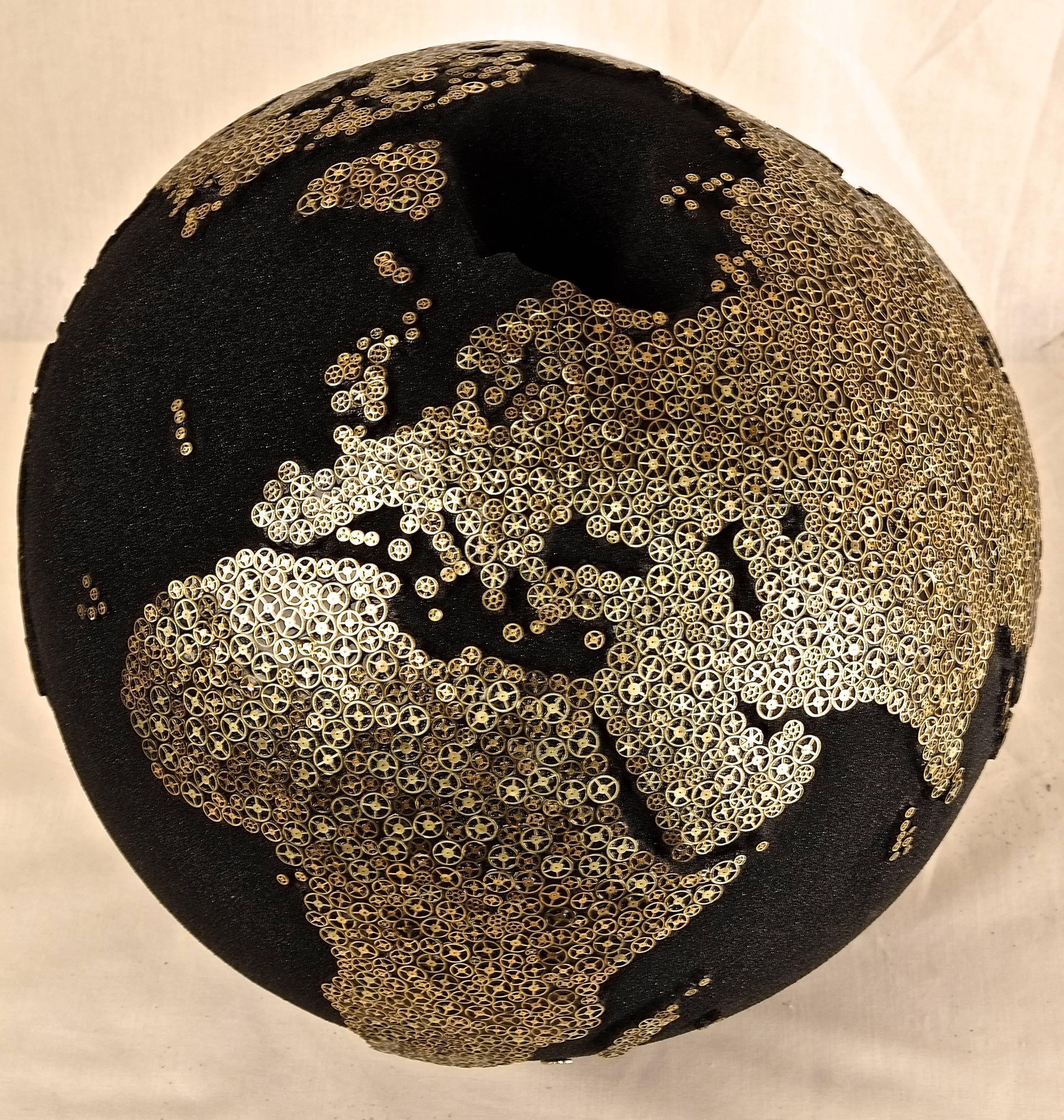 Organic Modern Exceptional Time One of a Kind Globe by Bruno Helgen