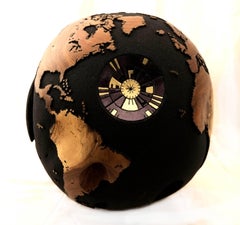 Death Star themed wooden globe