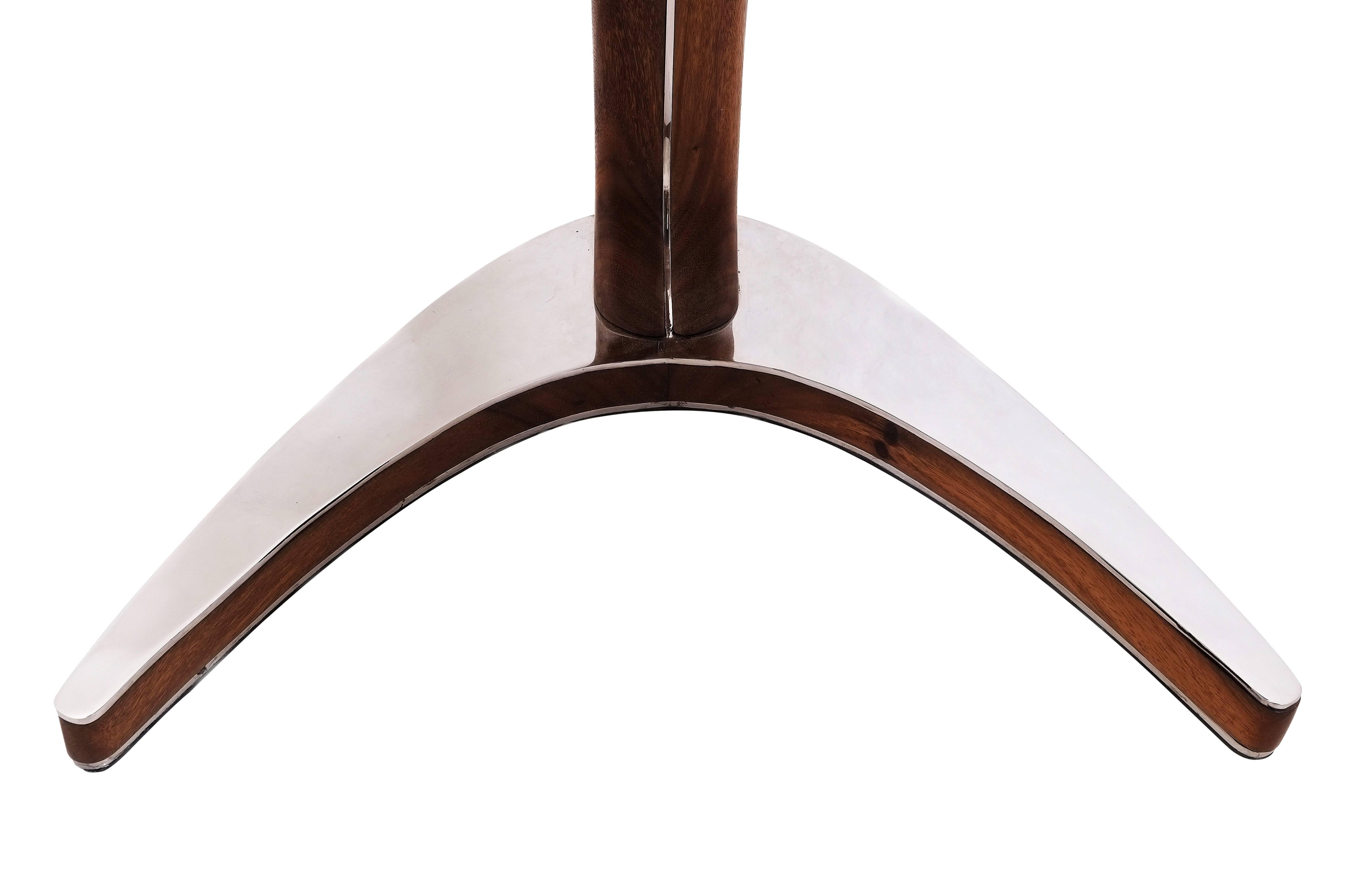 Whale Chair from Suar Wood with Mirror Polished Stainless Steel, Saturday Sale For Sale 2