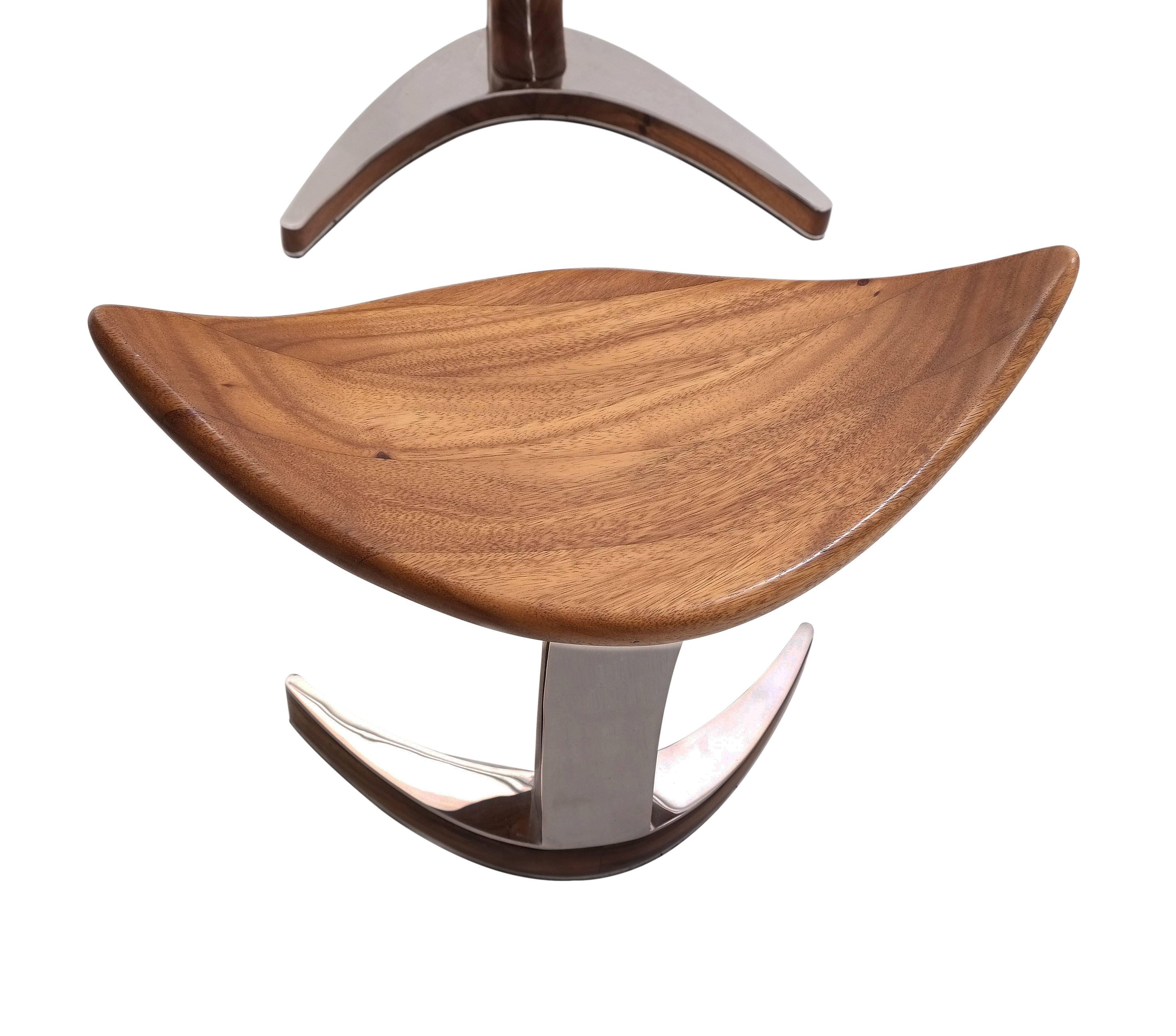 Contemporary Whale Chair from Suar Wood with Mirror Polished Stainless Steel, Saturday Sale For Sale