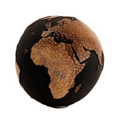 Cracked continents wooden globe, 30 cm