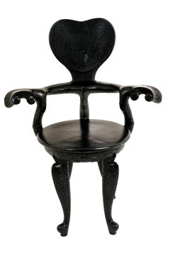 Casa Calvet Gaudi Armchair from Burnt Lychee Wood with Texture, Saturday Sale