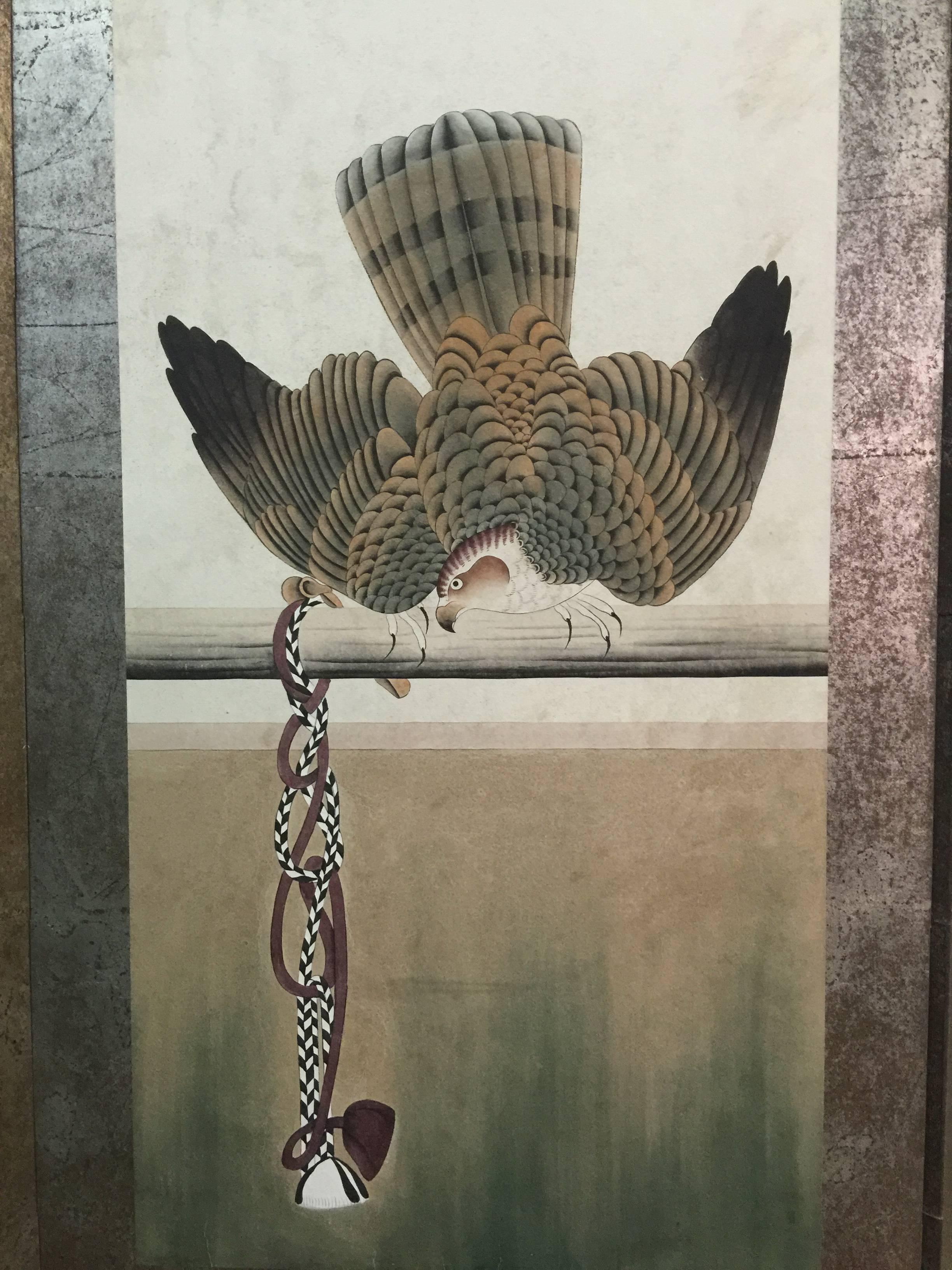 japanese hawk painting