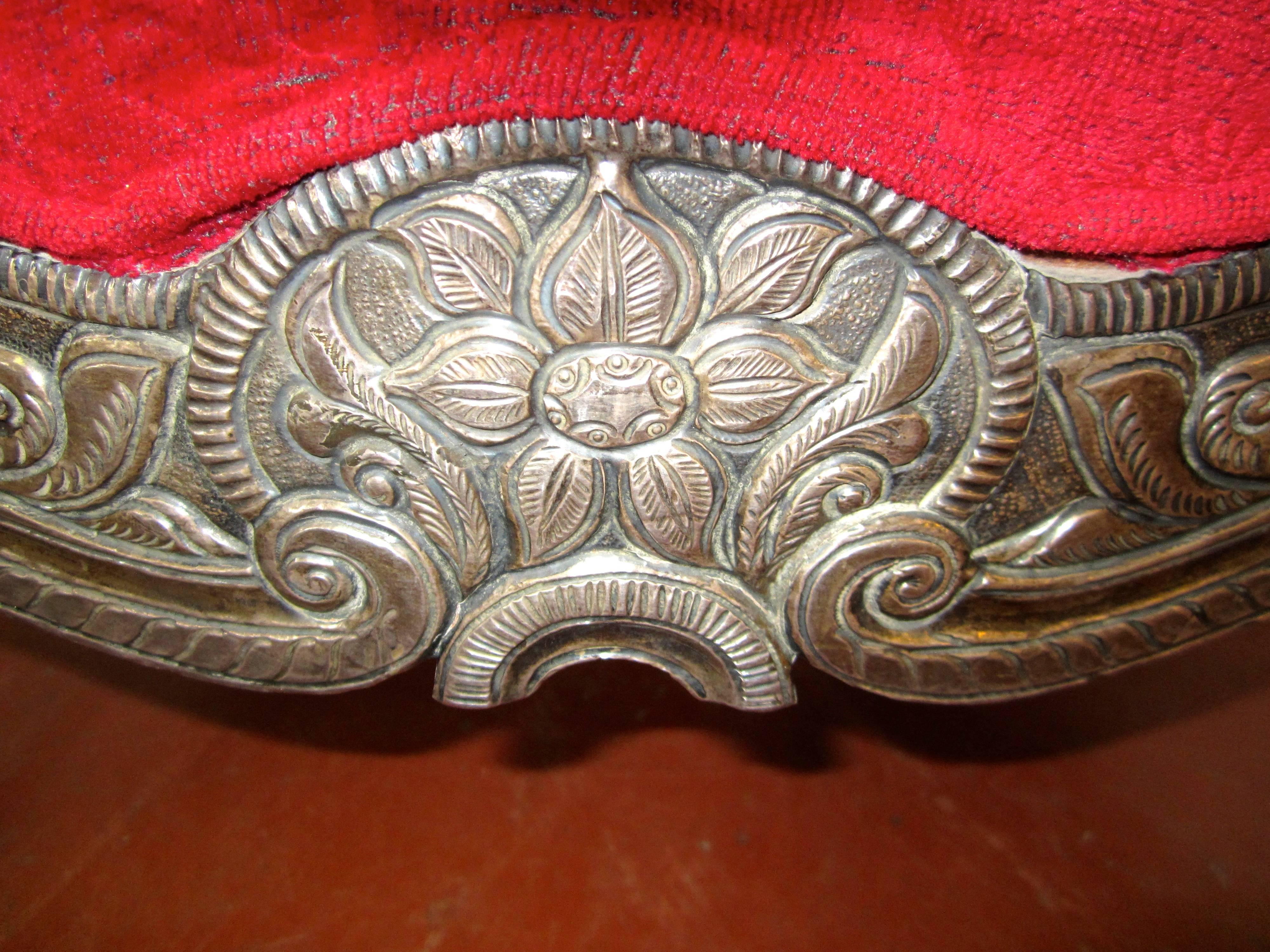 Indian Silver Covered Armchair For Sale 1
