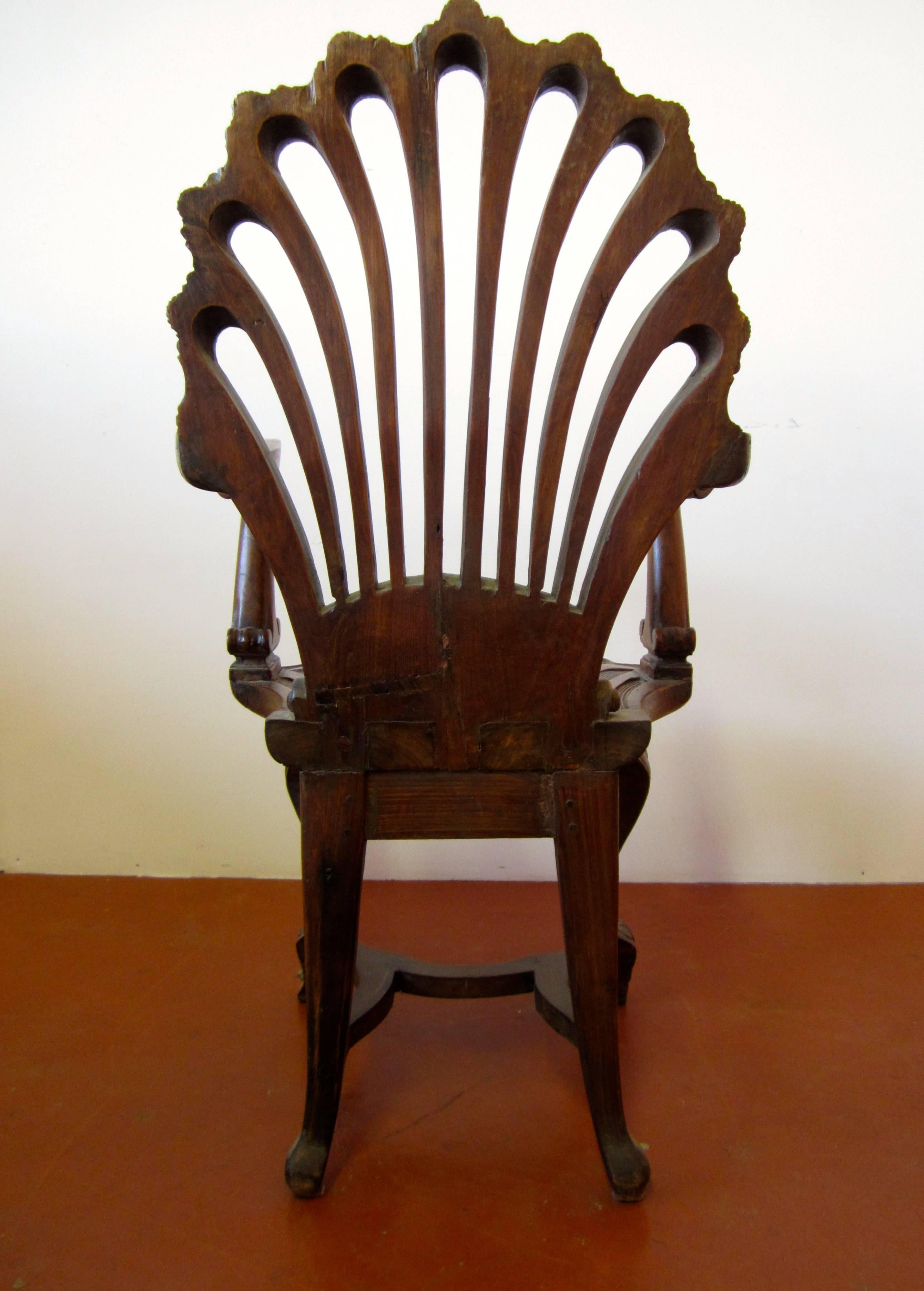 Late 20th Century Colonial Chair