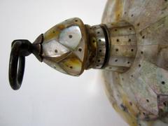 Big Indian Shell and Mother of Pearl Gun Powder Flask