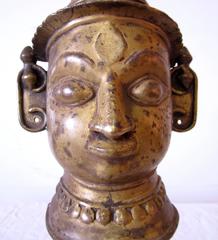 Masque de Shiva en bronze
