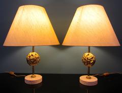 Sculptural Pair of Table Lamps by Angelo Brotto for Esperia