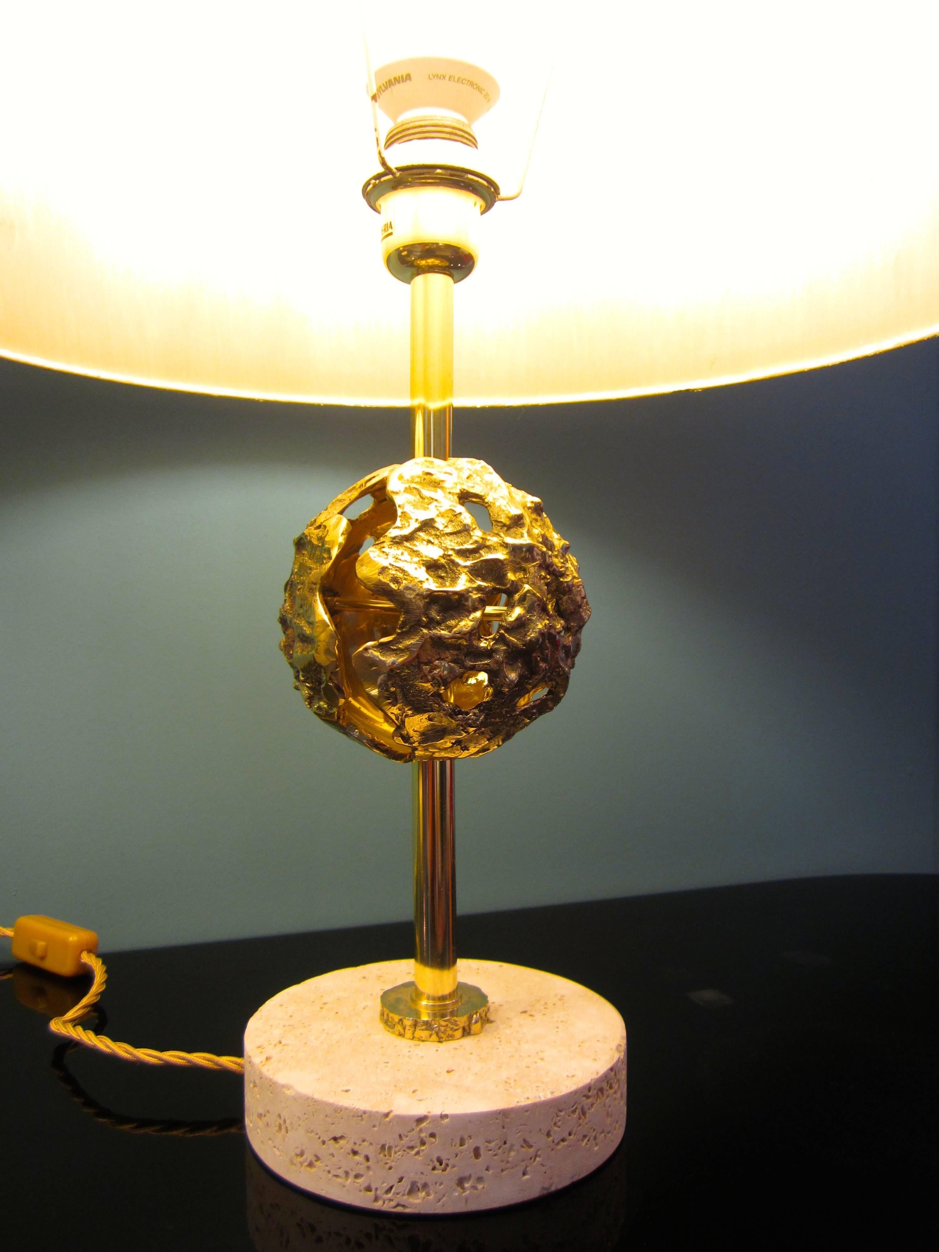 Sculptural Pair of Table Lamps by Angelo Brotto for Esperia In Excellent Condition For Sale In Fossano, IT