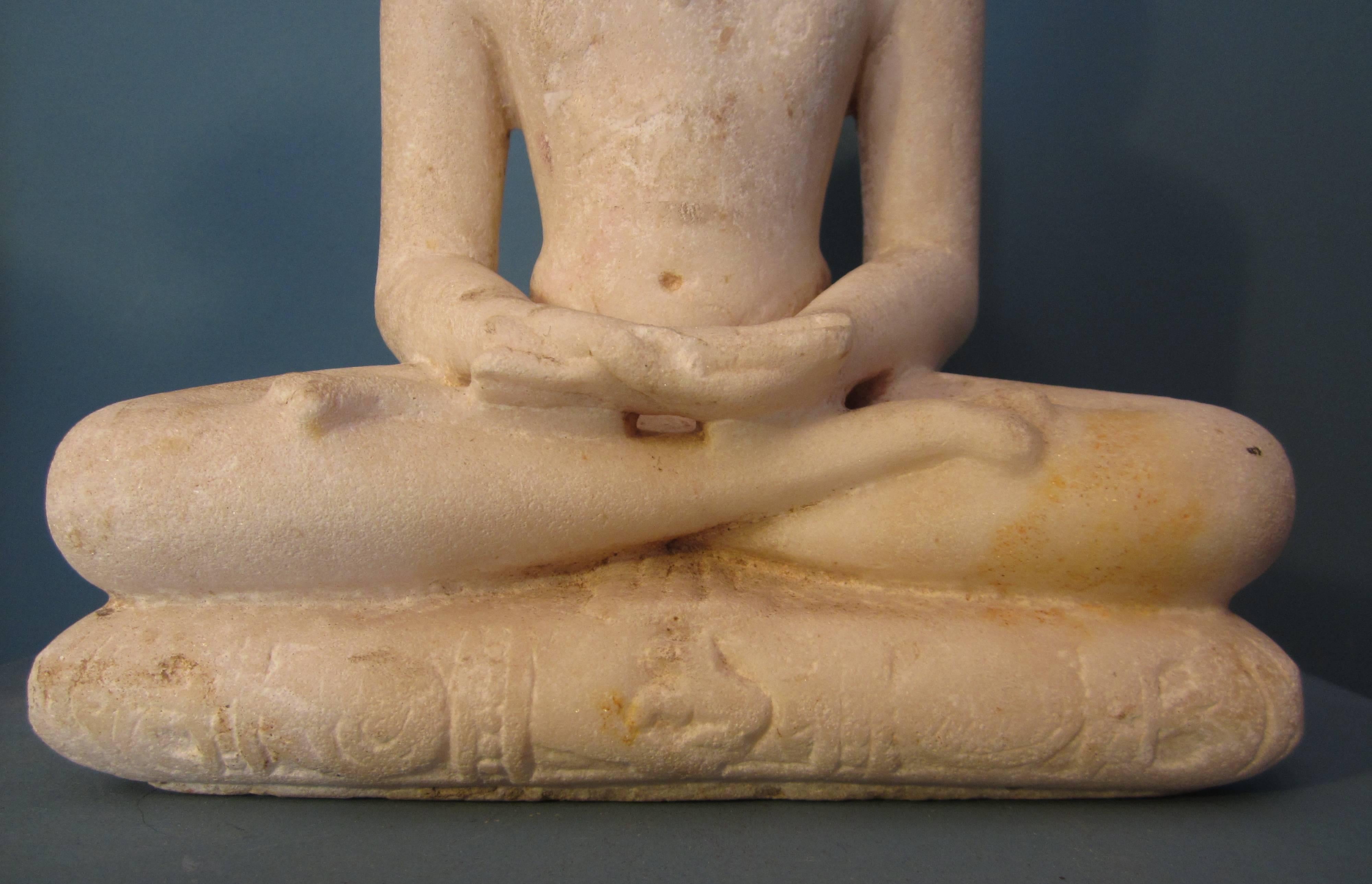 Indian Marble Jainist Figure