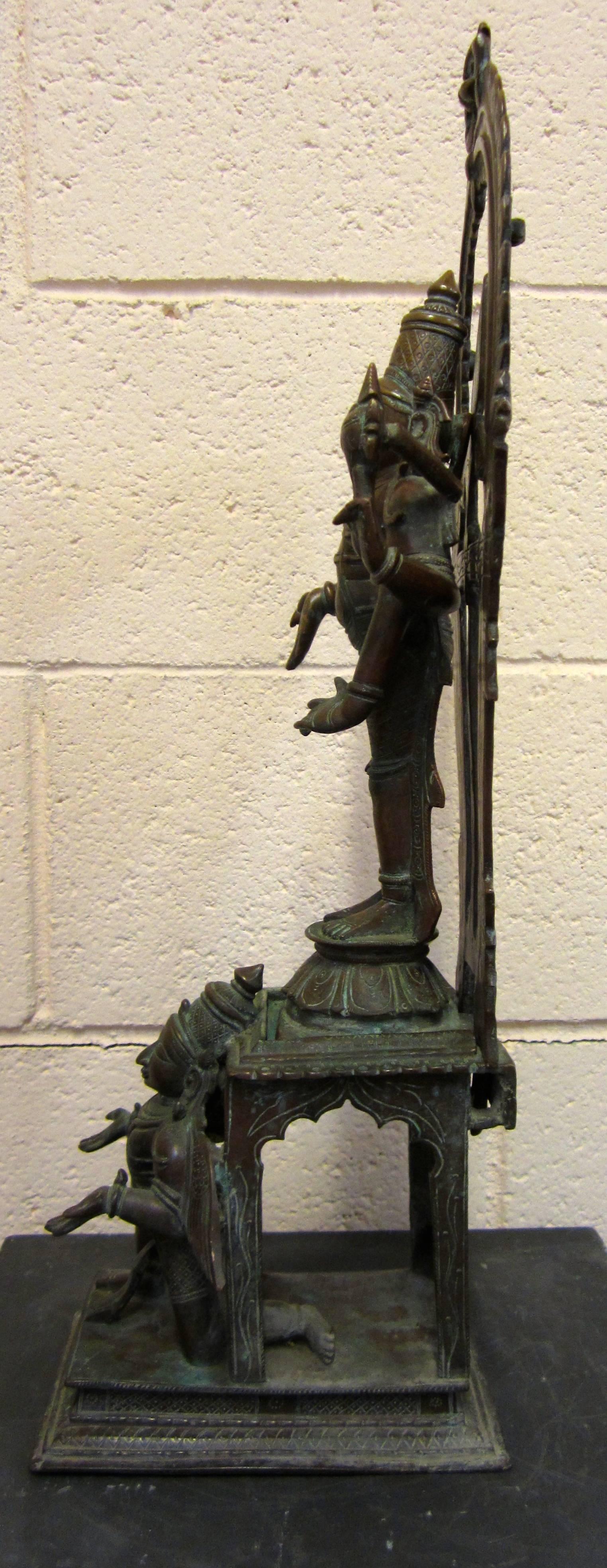 19th Century Large Bronze Figure of Vishnu on Garuda For Sale
