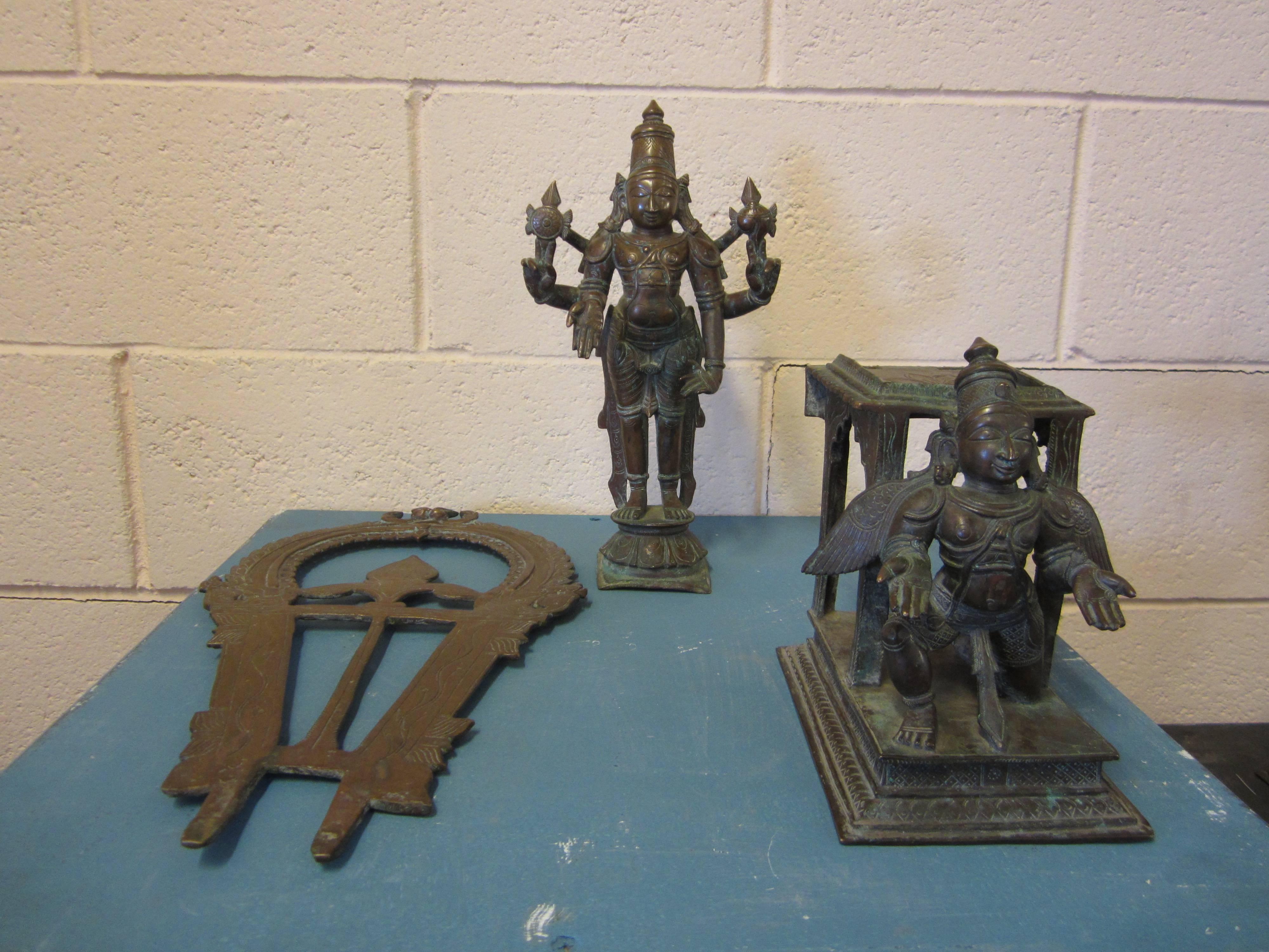 Large Bronze Figure of Vishnu on Garuda For Sale 1
